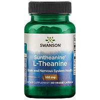 L-Theanine 100 mg Suntheanine® (L-теанин 100 мг) 60 вег капсул (Swanson)