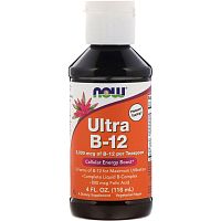 Now Foods Ultra B-12 Liquid (Жидкий Витамин B-12) 5000 мкг. 118 мл.