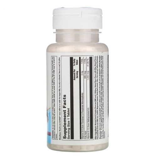 KAL B-6 B-12 Folic Acid (Витамины B-6 B-12 и фолиевая кислота) 60 микро таблеток фото 3