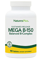 NaturesPlus Sustained Release Mega B-150 (Сбалансированный комплекс витминов группы B с замедленным высвобождением) 90 таблеток
