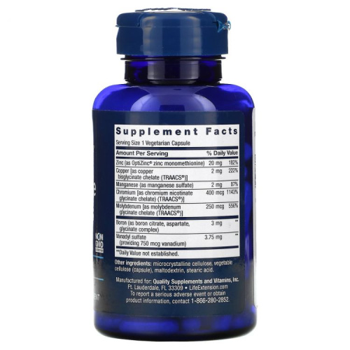 Life Extension Only Trace Minerals (Только микроэлементы) 90 растительных капсул фото 2