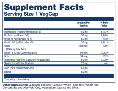 Solaray Vitamin B-Complex (Комплекс витаминов группы B) 50 мг. 100 растительных капсул фото 3