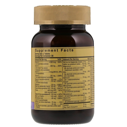 Solgar Omnium Multiple Vitamin and Mineral Formula 60 таблеток фото 3
