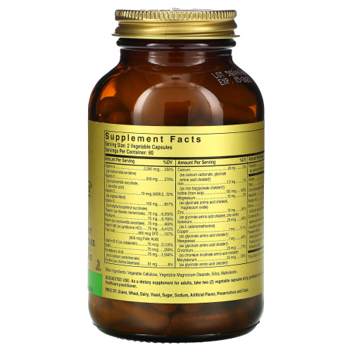Solgar Formula V VM-75 (Мультивитамины с хелатными минералами) 120 капсул фото 2