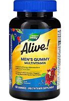 Alive! Men's Multi Gummy (комплекс мультивитаминов для мужчин) 60 мармеладок (Nature's Way)