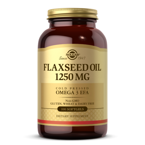 Flaxseed Oil 1250 мг (Льняное масло) 100 капсул (Solgar)