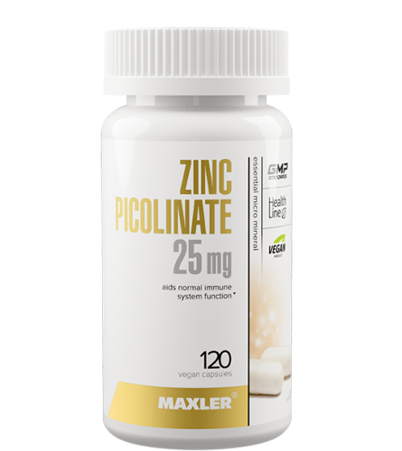 Maxler Zinc Picolinate 25 мг. (Цинк Пиколинат) 120 капсул Maxler Zinc Picolinate 25 мг. (Цинк Пиколинат) 120 капсул
