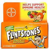 Flintstones Children's Multivitamin Supplement + Immunity Support фруктовые вкусы 60 жевательных таб