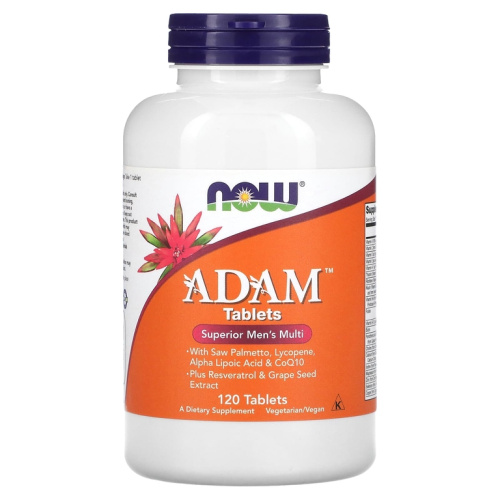 Now Foods ADAM Tablets, Мультивитамины для мужчин 120 таблеток