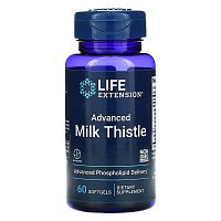 Life Extension Advanced Milk Thistle (Экстракт Расторопши с Фосфолипидами) 760 мг. 60 капсул