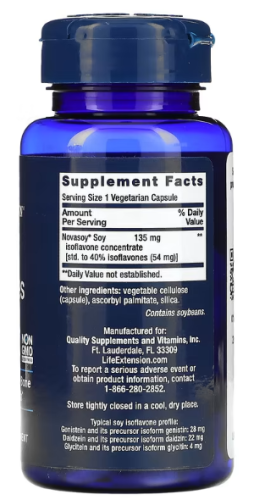 Soy Isoflavones (Изофлавоны Сои) 30 вег капсул (Life Extension) фото 4