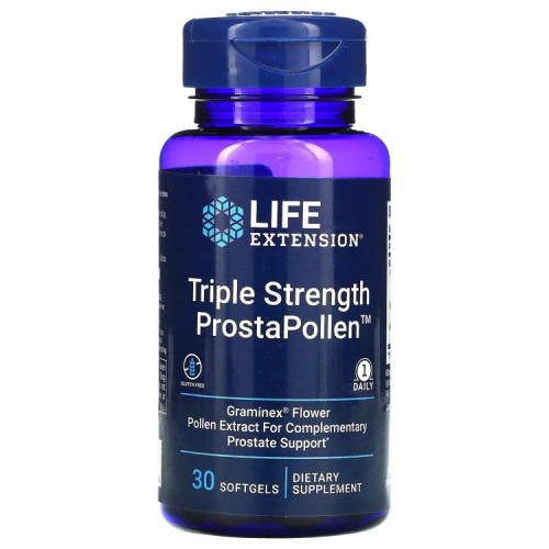 Life Extension Triple Strength ProstaPollen (Добавка для мужского здоровья с тройной силой) 30 мягких капсул