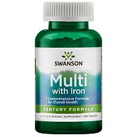 Multi with Iron Century Formula (Мультивитамины с железом) 130 таблеток (Swanson)