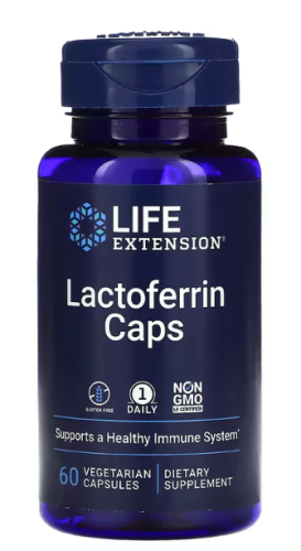 Life Extension Лактоферрин (Lactoferrin Caps) 60 растительных капсул