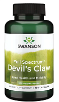 Full Spectrum Devil's Claw (Коготь дьявола полного спектра) 500 мг 100 капсул (Swanson)
