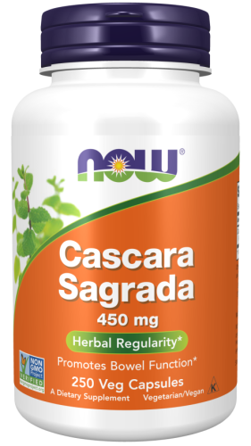 Now Foods Cascara Sagrada (Каскара Саграда, Крушина) 450 мг. 250 растительных капсул