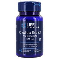 Life Extension Rhodiola Extract 3% Rosavins (Родиола Экстракт) 250 мг. 60 капсул