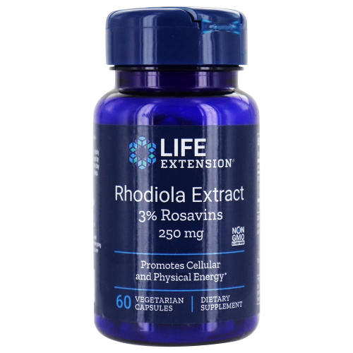Life Extension Rhodiola Extract 3% Rosavins (Родиола Экстракт) 250 мг. 60 капсул