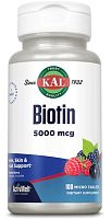 Biotin 5000 mcg ActivMelt срок 04.2024 (Биотин 5000 мкг) 100 микро таблеток (KAL) вкус ягодный микс