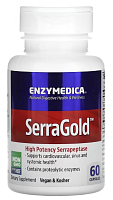 SerraGold High Potency Serrapeptase (Высокоэффективная Серрапептаза) 60 капсул (Enzymedica)