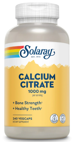 Solaray Цитрат кальция (Calcium Citrate) 1000 мг. 240 растительных капсул