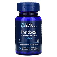 Life Extension Pyridoxal 5'-Phosphate Caps (Пиридоксаль 5'-Фосфат) 100 мг. 60 растительных капсул