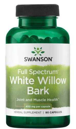 Full Spectrum White Willow Bark (Кора белой ивы полного спектра) 400 мг 90 капсул (Swanson)