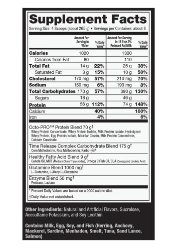 Гейнер Ultimate Nutrition Muscle Juice Revolution 2600 2120 гр. (5lb) фото 2