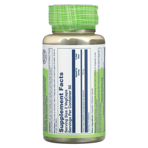 Solaray True Herbs Passion Flower (Пассифлора) 700 мг. 100 растительных капсул фото 7