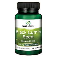 Swanson Black Cumin Seed (Семена черного тмина, полного спектра) 400 мг. 60 капсул