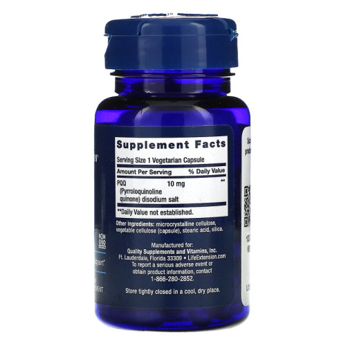 Life Extension PQQ (Пирролохинолинхинон) 10 мг. 30 растительных капсул фото 2