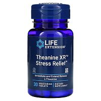 Life Extension Theanine XR Stress Relief (Теанин снимающий стресс) 30 вегетарианских таблеток