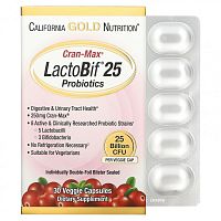 Lactobif Cran-Max 25 Billion Cran-Max 30 вег капсул (California Gold Nutrition)