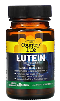 Lutein 20 мг with zeaxanthin (Лютеин с зеаксантином) 60 мягких капсул (Country Life)