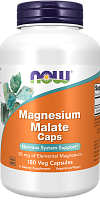 Now Foods Magnesium Malate Caps (Магния малат) 95 мг. 180 растительных капсул