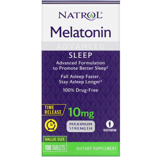 Advanced Sleep Melatonin 10 мг 100 табл (Natrol)