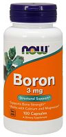 Now Foods Boron (Бор) 3 мг. 100 капсул