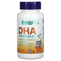 Now Foods Kids DHA Chewables (ДГК, Омега-3 для детей) 100 мг. 60 мягких капсул