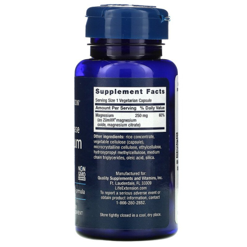 Life Extension Extend-Release Magnesium 250 мг. 60 капсул фото 2