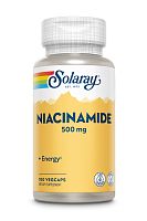Solaray Niacinamide (Никотинамид, Витамин B-3) 500 мг. 100 растительных капсул 