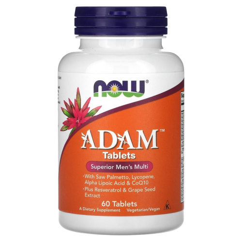 Now Foods ADAM Tablets, Мультивитамины для мужчин 60 таблеток