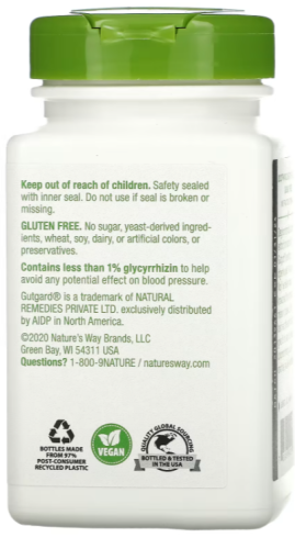 Nature's Way DGL (Глицирризинат солодки) 100 жевательных таблеток фото 3