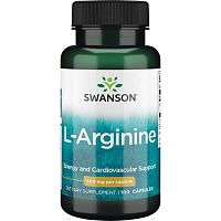 L-Arginine 500 мг (L-Аргинин) 100 капсул (Swanson)