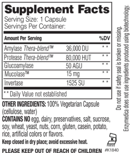 Allerase™ 60 capsules (Enzymedica) фото 4
