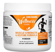 Life Extension Wellness Code® Muscle Strength & Restore Formula Powder (Формула силы и восстановления мышц) 94,2 г.