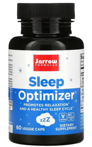 Jarrow Formulas Vegan Sleep Optimizer (Оптимизатор сна) 60 растительных капсул фото 3