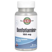 KAL Benfotiamine+ (Бенфотиамин+) 150 мг. 60 капсул