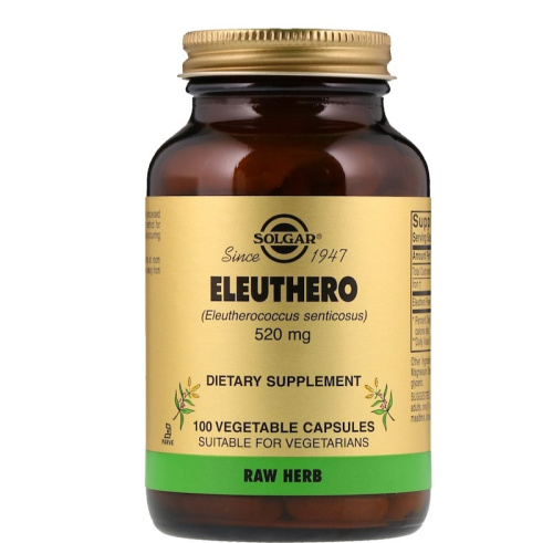 Solgar Элеутерококк (Eleuthero) 520 мг. 100 капсул