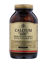 Solgar Кальций 600 из раковин устриц с витаминов D3 (Calcium 600 with Vitamin D3) 240 таблеток