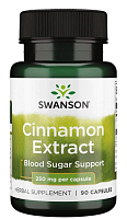 Cinnamon Extract (Экстракт корицы) 250 мг 90 капсул (Swanson)